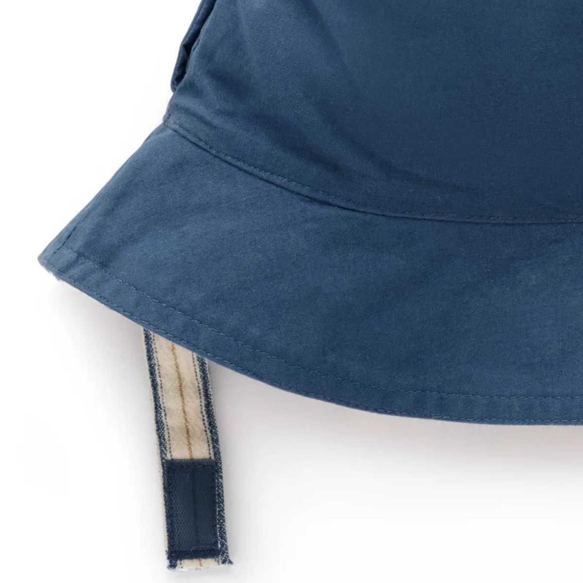 purebaby organic cotton baby kids hat reversible bucket hat ticking stripe