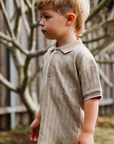 purebaby organic rib polo tee boys