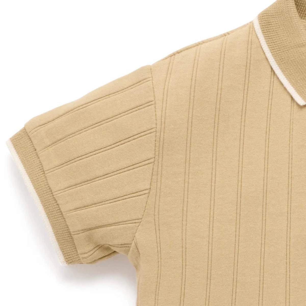 purebaby organic rib polo tee boys
