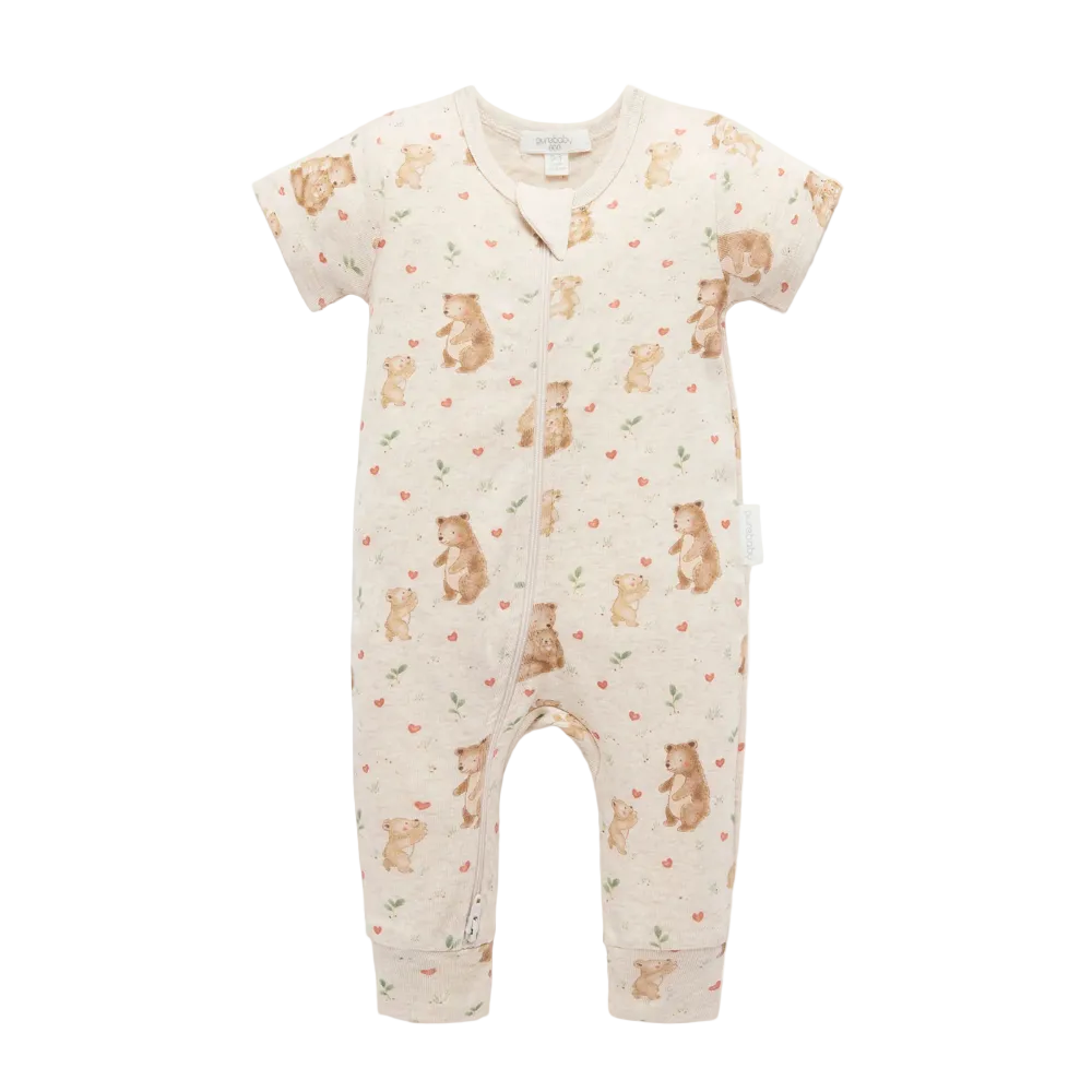 purebaby organic rib zip growsuit mamma love baby