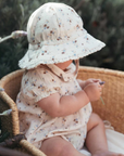 purebaby organic cotton baby sun hat garden ditsy summer hat kids
