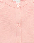 purebaby organic cotton baby girl clothes pink scalloped cardigan kids