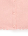 purebaby organic cotton baby girl clothes pink scalloped cardigan kids