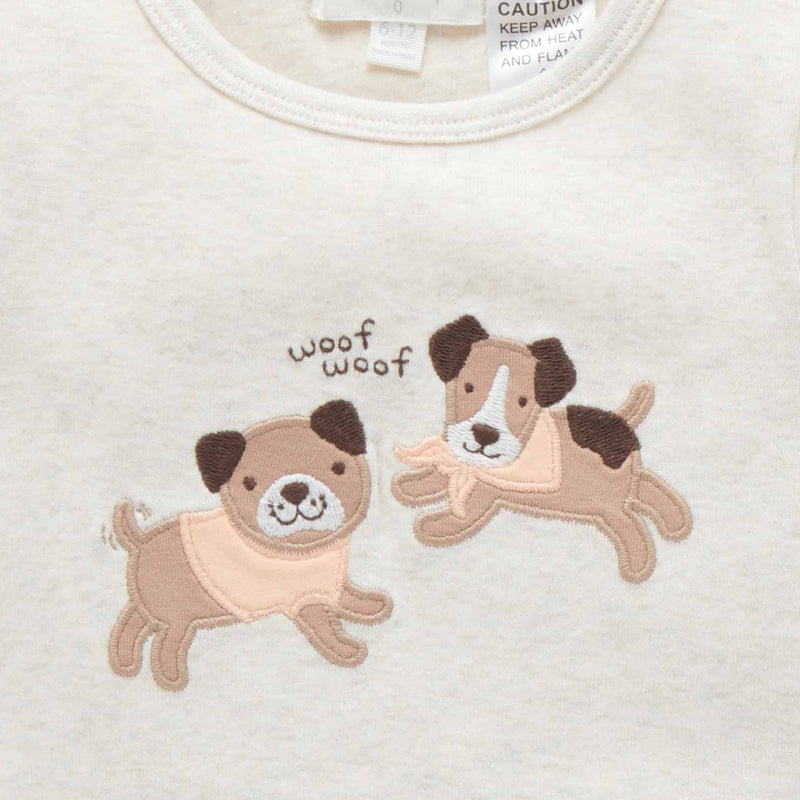 purebaby organic baby toddler pyjama set puppy dogs