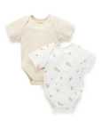 Wattle Bee Easy Neck SS Bodysuit (Pack of 2)