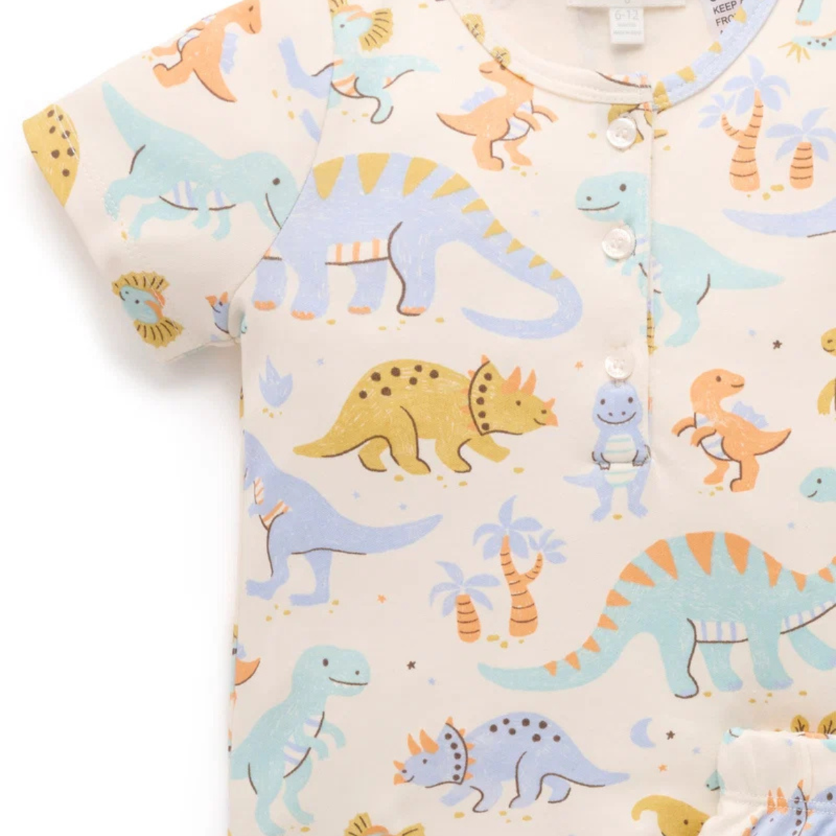 purebaby organic sleepysaurus pj set baby boy organic cotton clothes