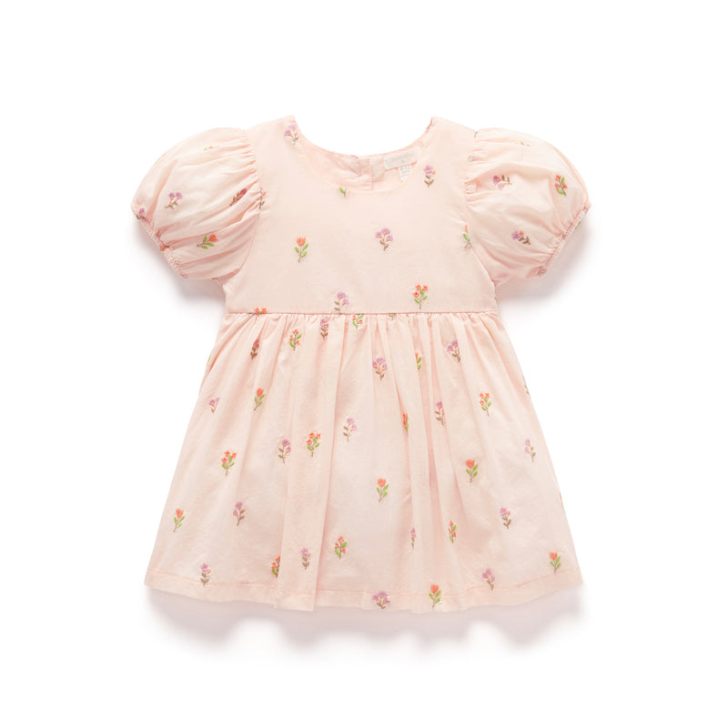 purebaby organic sprig embroidered dress kids dress