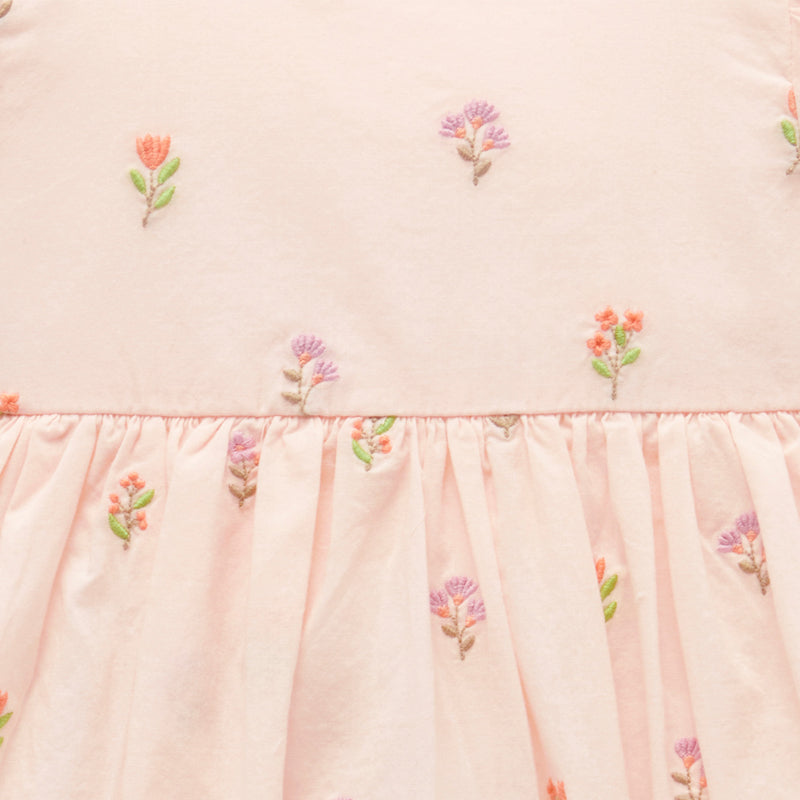 purebaby organic sprig embroidered dress kids dress