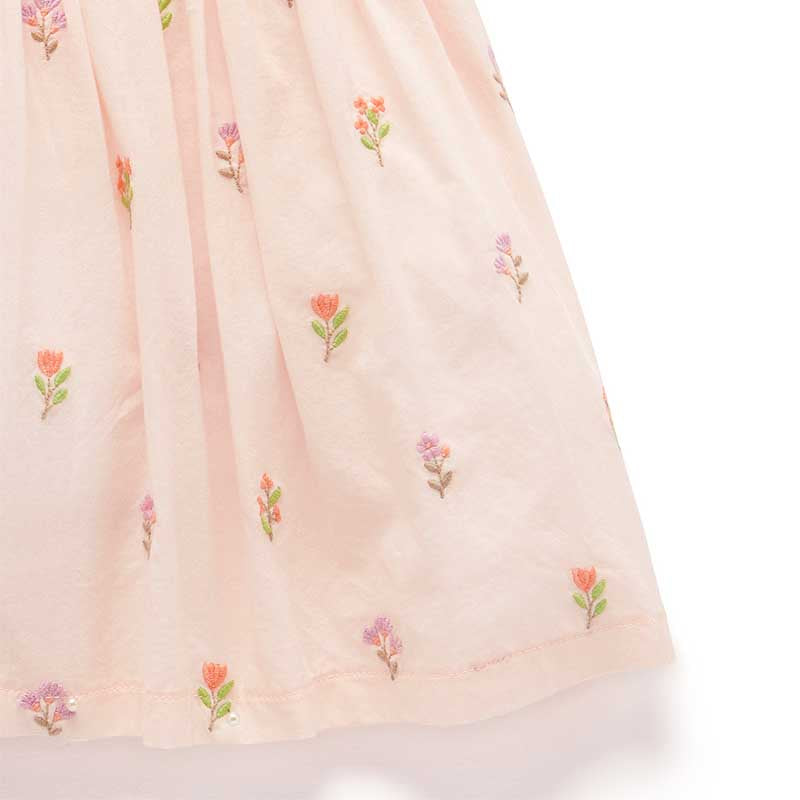 purebaby organic sprig embroidered dress kids dress
