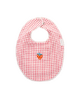 purebaby organic cotton baby clothes strawberry gingham bib