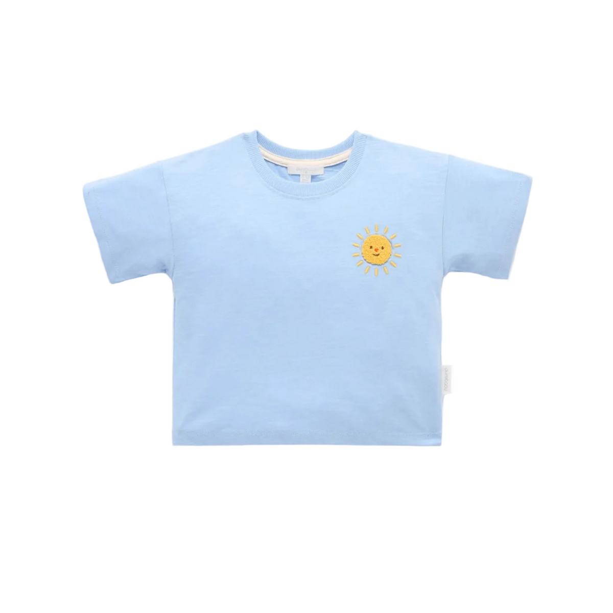 purebaby organic baby kids clothes bluebell sunshine relaxed tee