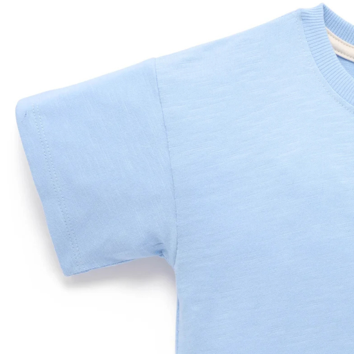 purebaby organic baby kids clothes bluebell sunshine relaxed tee blue tshirt boys