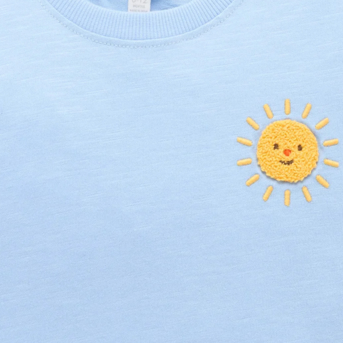 purebaby organic baby kids clothes bluebell sunshine relaxed tee blue tshirt boys