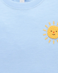 purebaby organic baby kids clothes bluebell sunshine relaxed tee blue tshirt boys