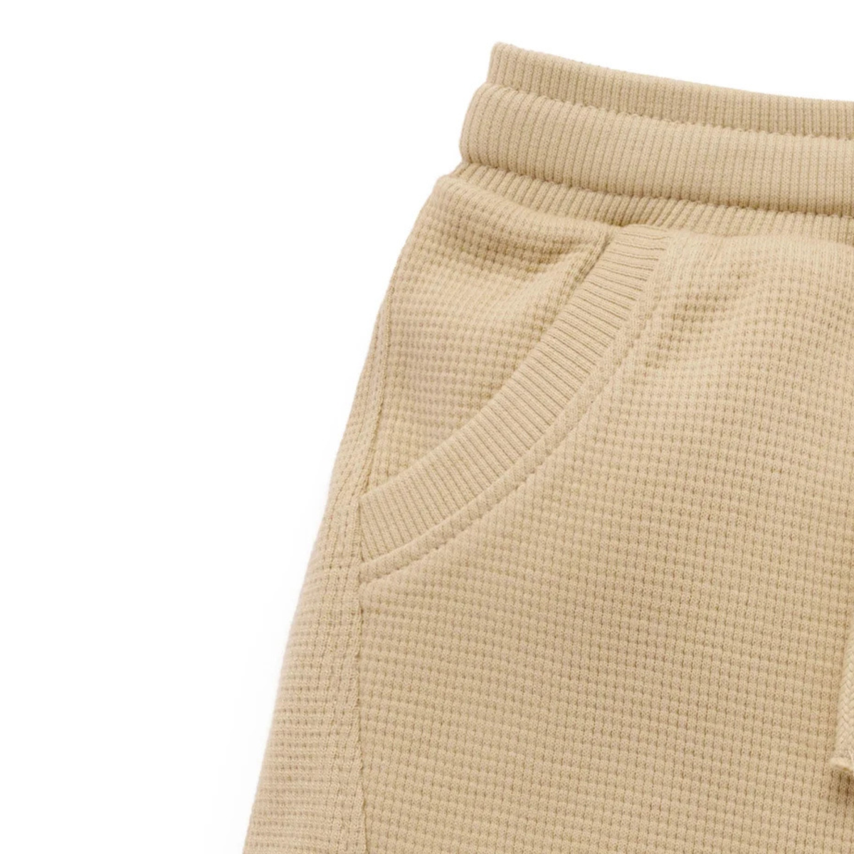 purebaby organic cotton baby kids textured casual shorts beige beech