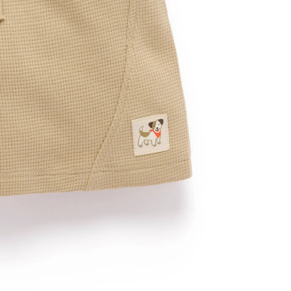 purebaby organic cotton baby kids textured casual shorts beige beech