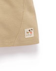 purebaby organic cotton baby kids textured casual shorts beige beech