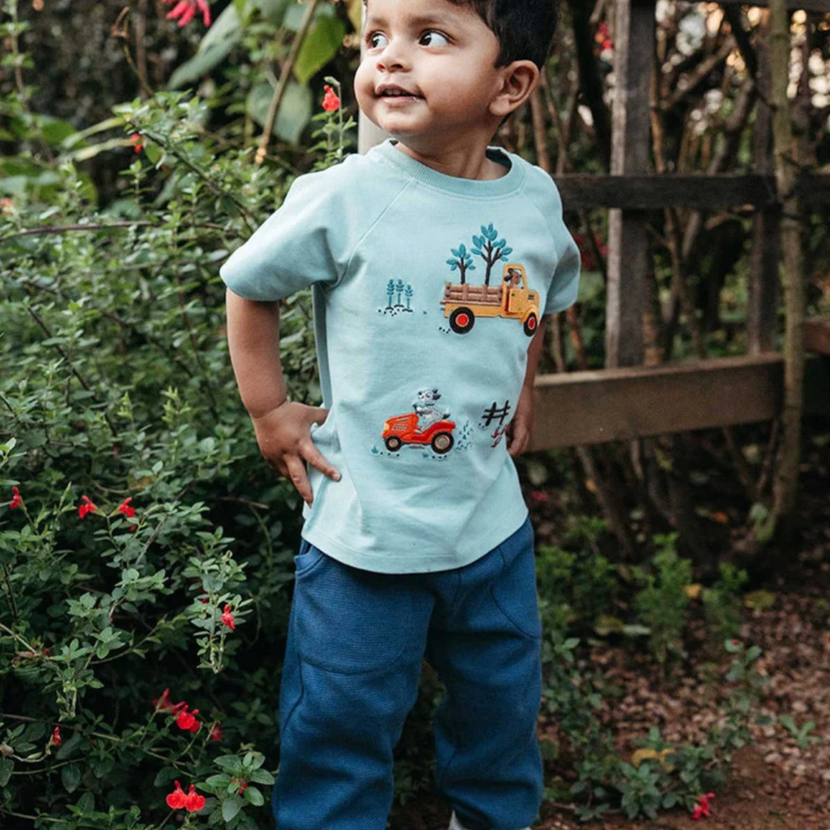 purebaby organic cotton baby kids textured slouchy pants french navy