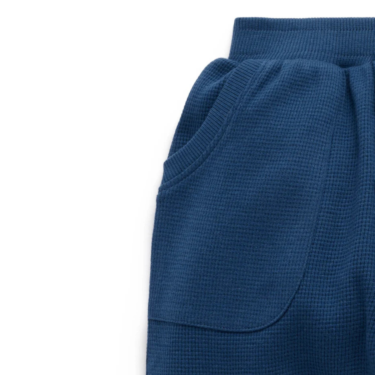 Textured Slouchy Pants | French Navy
