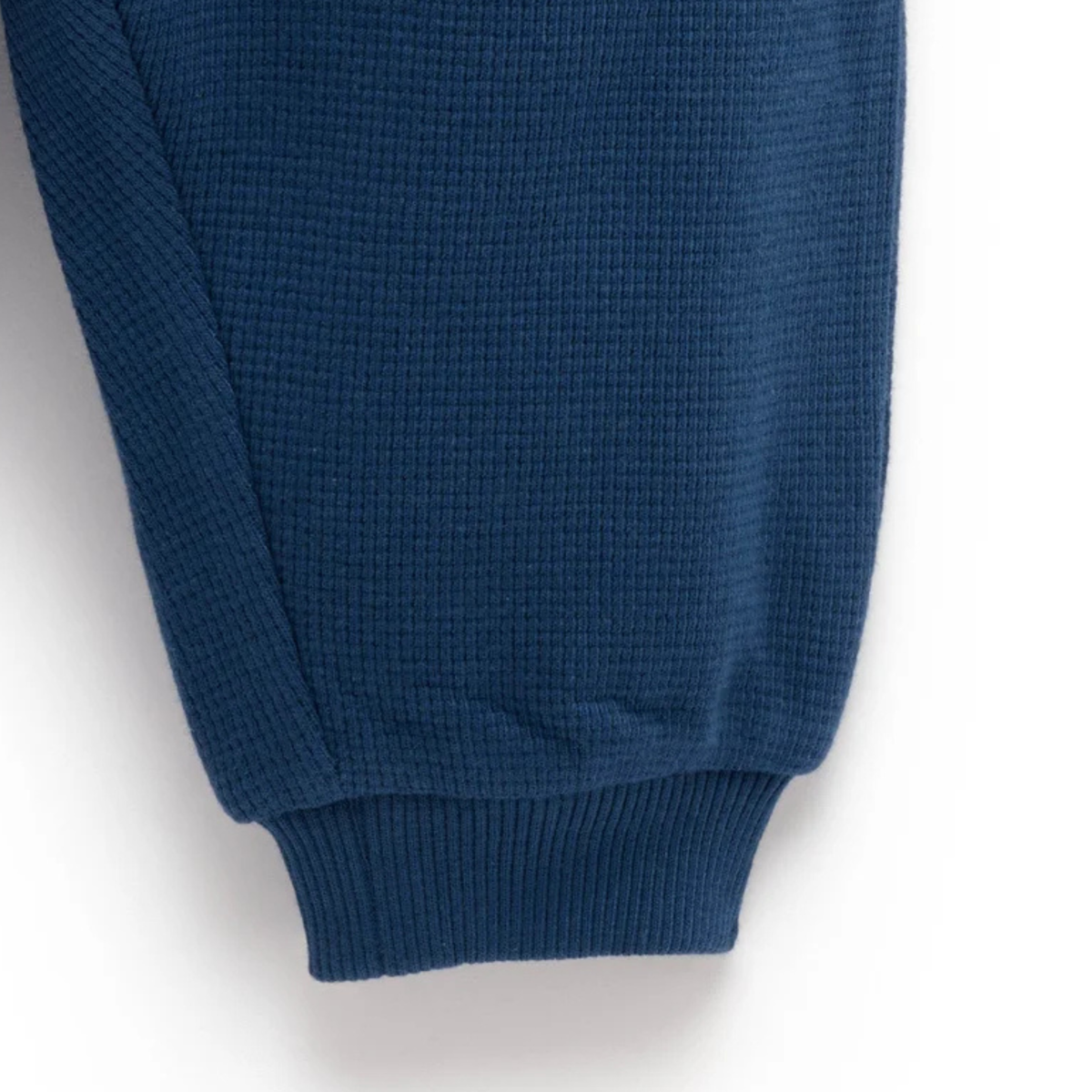 purebaby organic cotton baby kids textured slouchy pants french navy