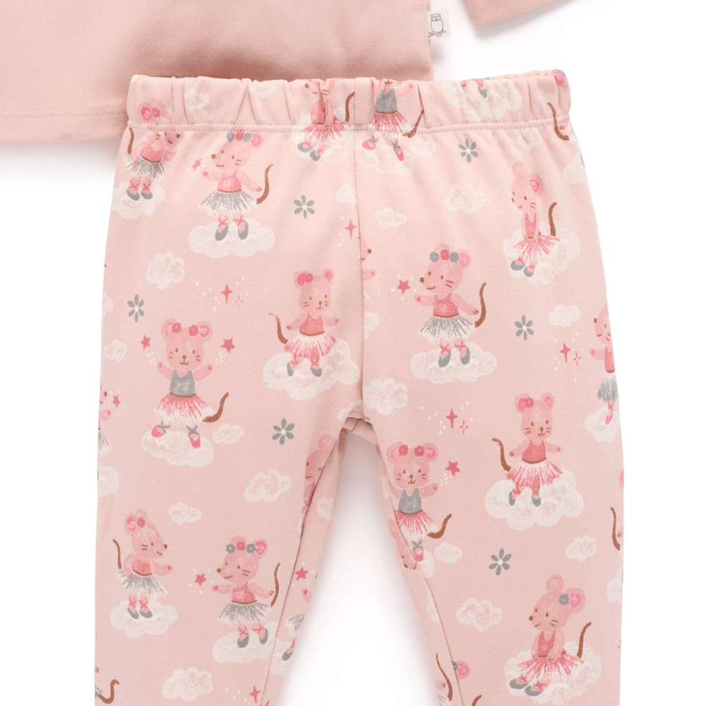 purebaby organic kids pajama set ballet dreams girls pj