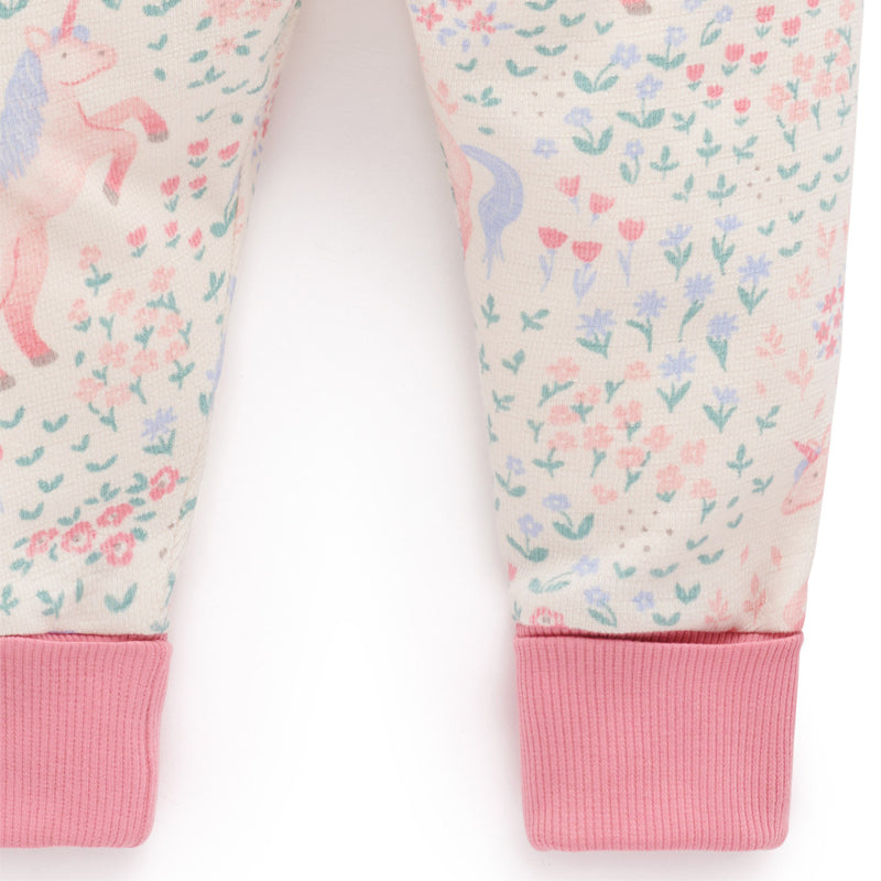purebaby organic unicorn textured pyjama set PJ set baby kids