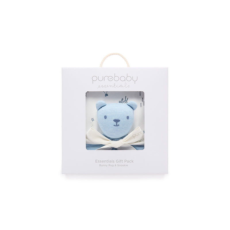 purebaby organic cotton baby clothes bunny rug and snookie pack vanilla nautical baby gift set