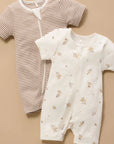 Wattle Bee Short Zip Growsuit (Pack of 2)