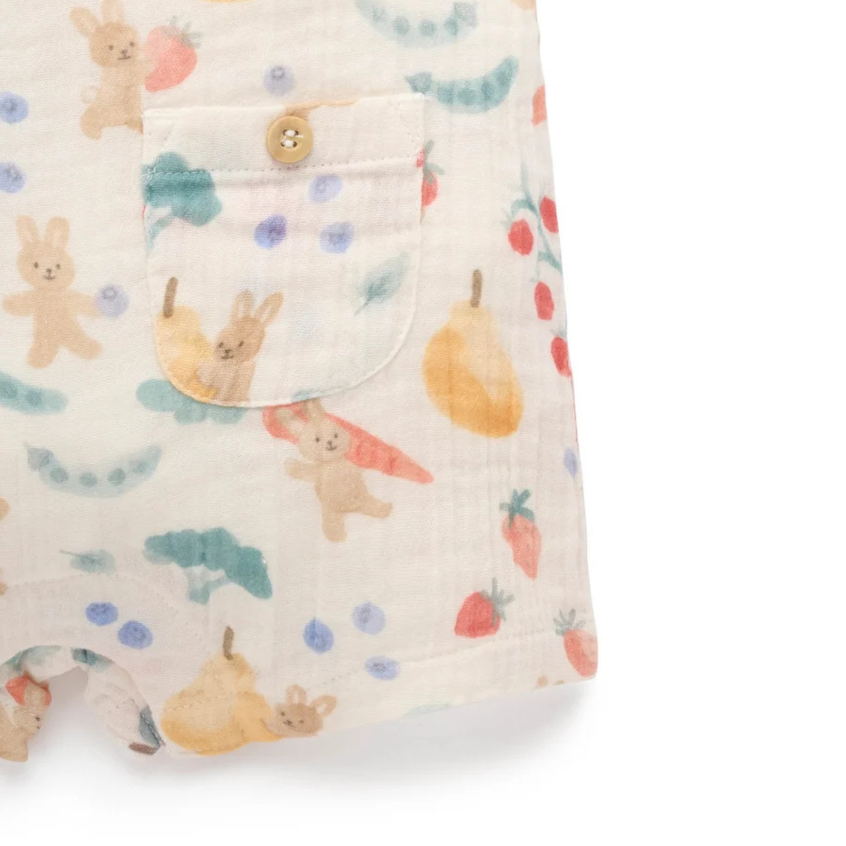 purebaby organic cotton baby clothes veggie garden romper
