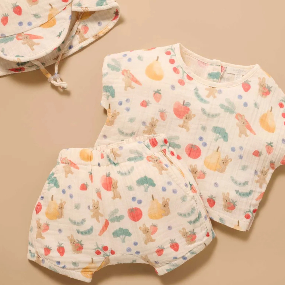 purebaby organic baby clothes veggie garden set kids