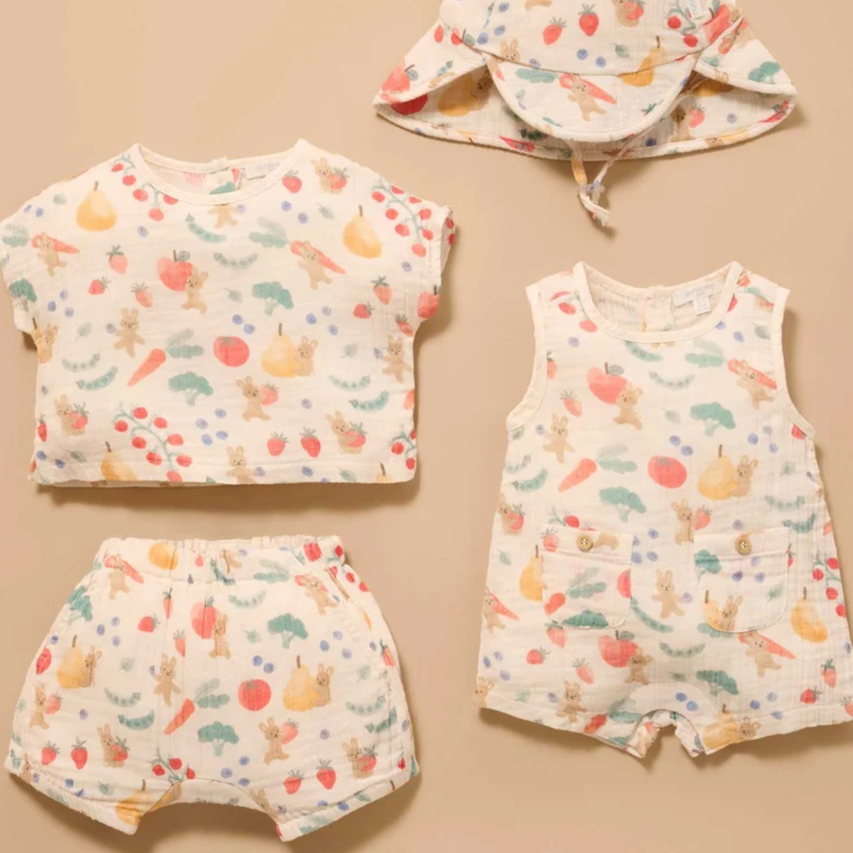 purebaby organic baby clothes veggie garden set kids