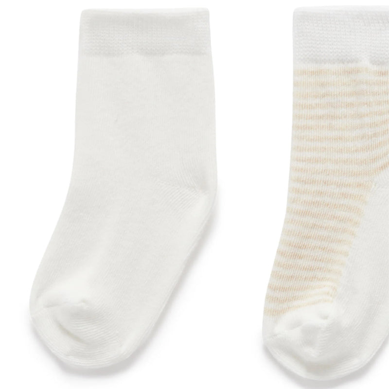 Wheat Vanilla Organic Socks (Set of 3)