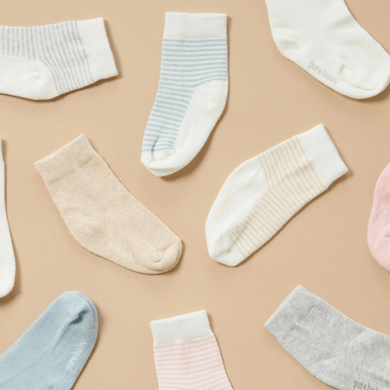 purebaby organic newborn baby cotton socks