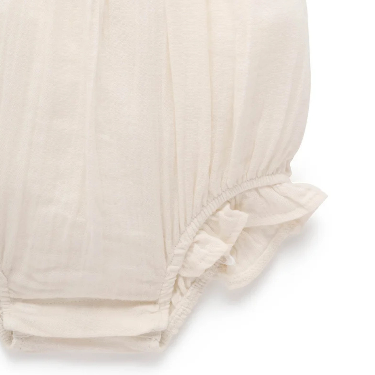 purebaby organic white cloud embroidered bodysuit baby girl