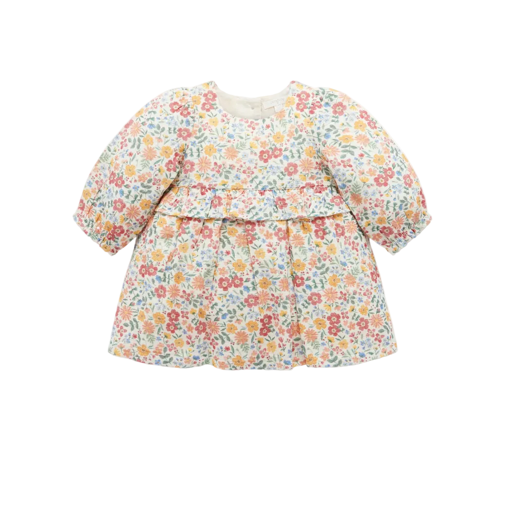 purebaby organic floral wild flower baby girl dress