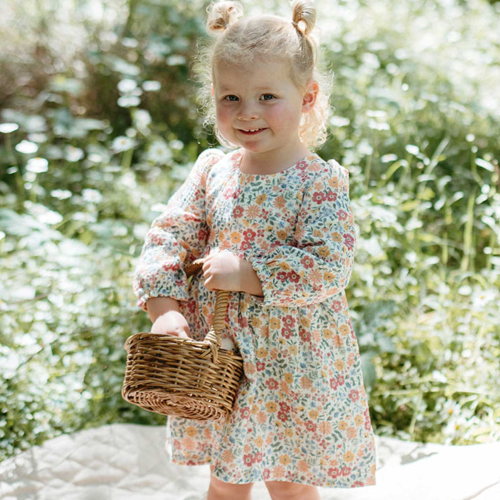 purebaby organic floral wild flower baby girl dress