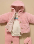 Pink Shearling Padded Jacket