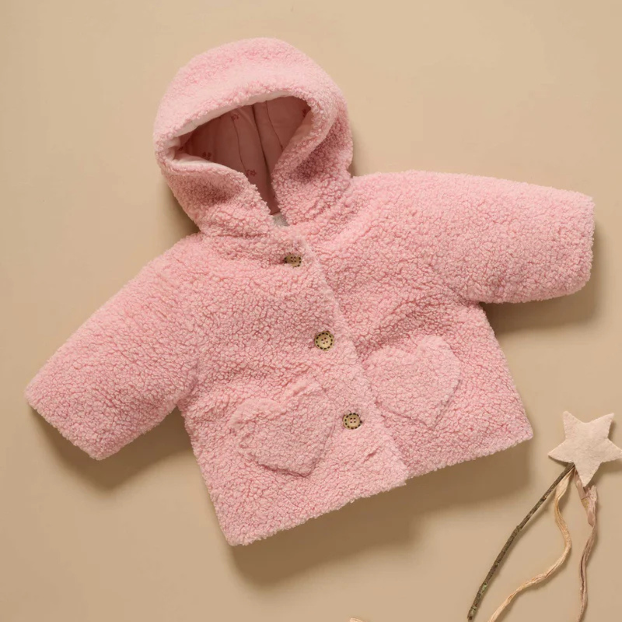 purebaby pink baby kids winter jacket