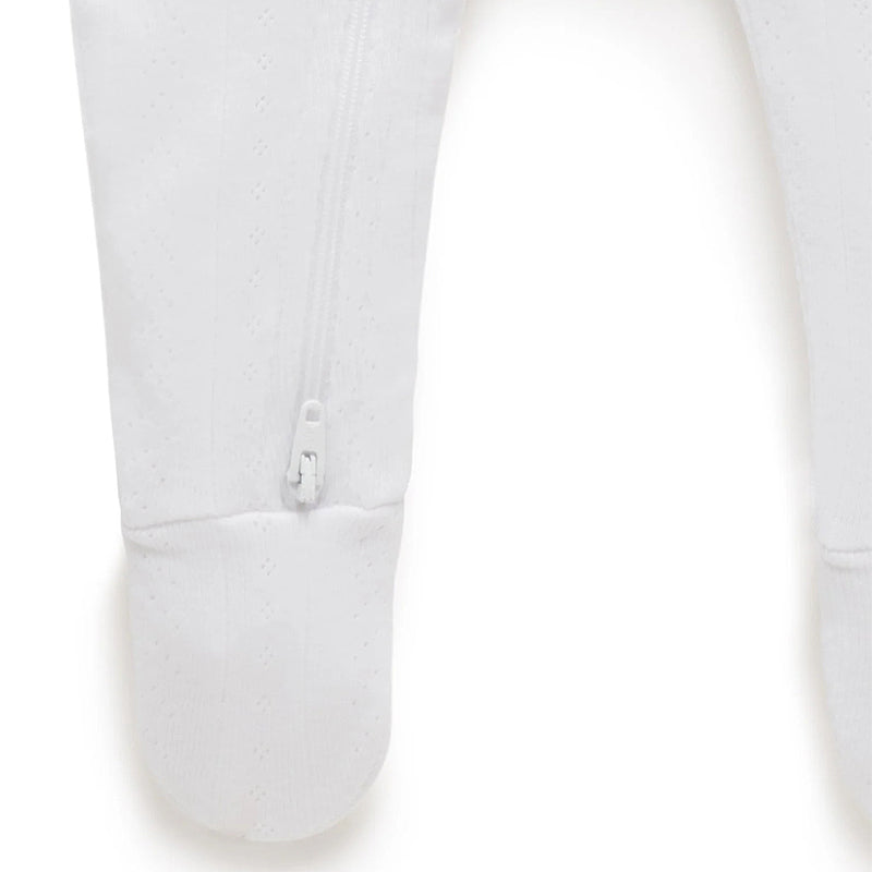 Pointelle Growsuit &amp; Hat Pack in White