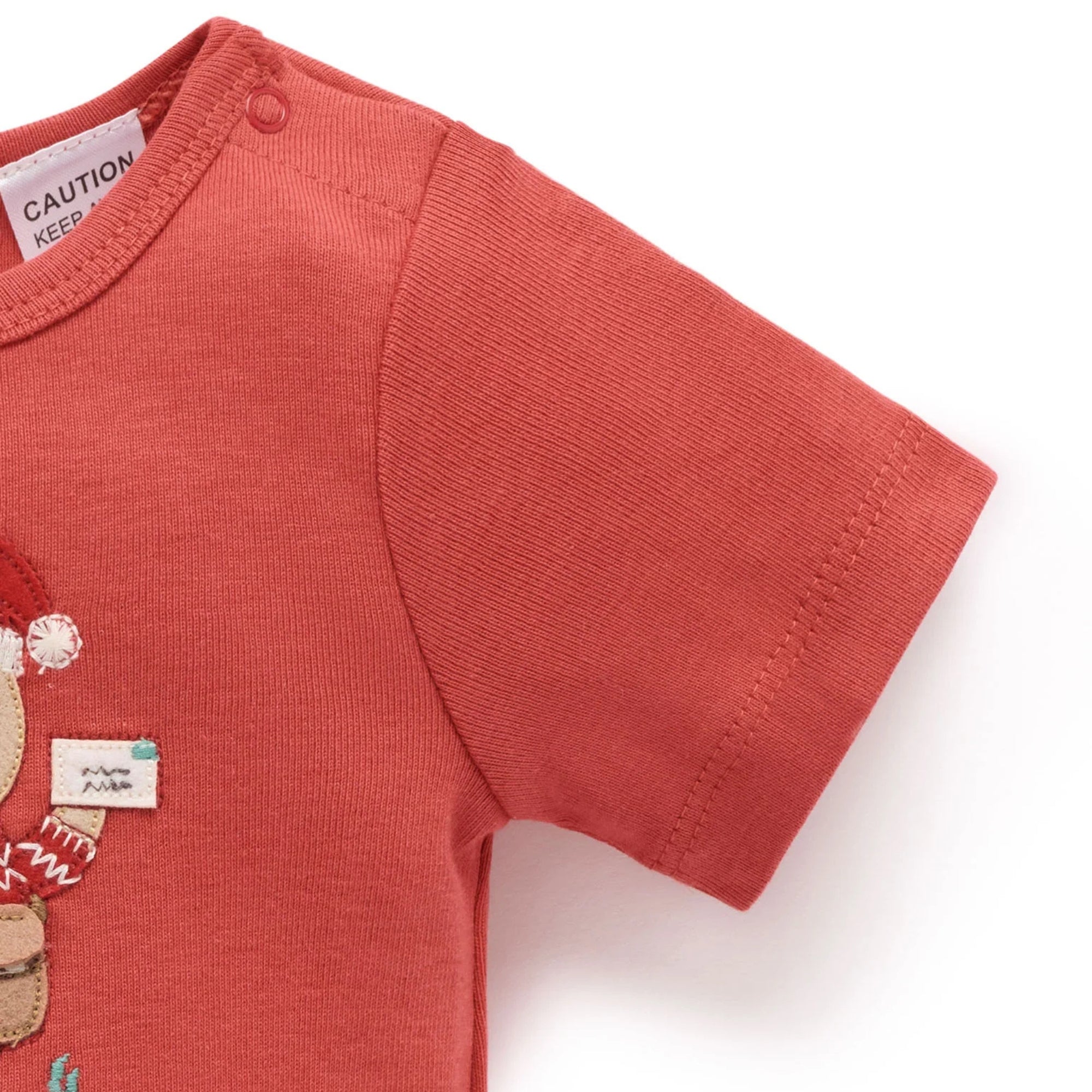 purebaby organic postie santa bodysuit baby christmas outfit