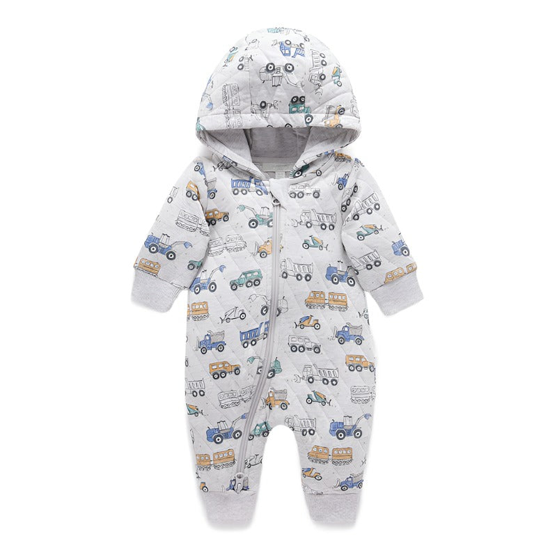 Snow Vehicle Quilted Growsuit