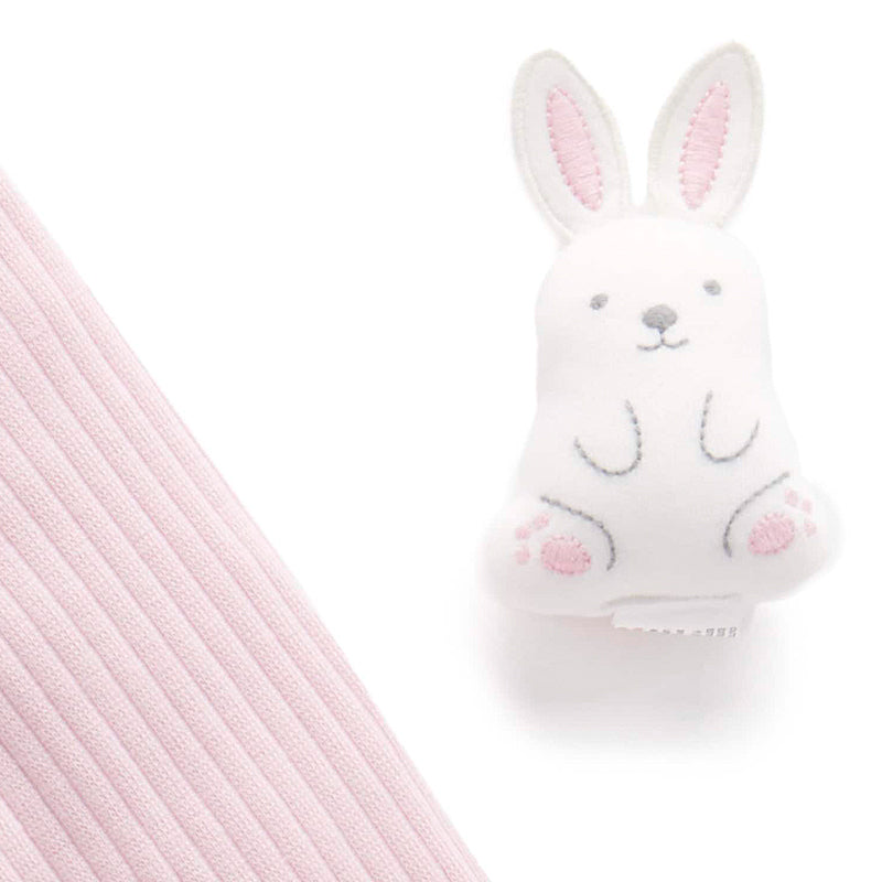 Rib Pyjama Set &amp; Bunny Toy Dusk Bunny