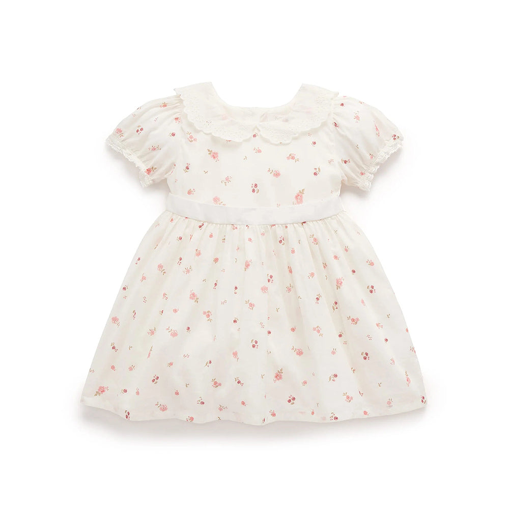 purebaby organic rosebud dress baby girl