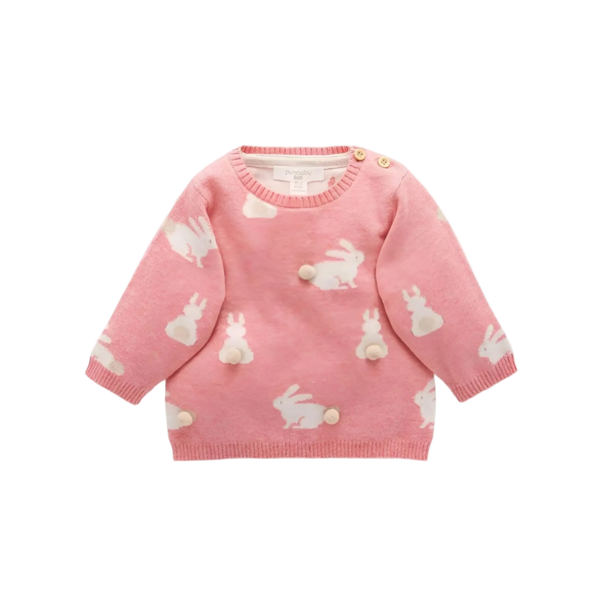 purebaby organic wool blend jumper baby