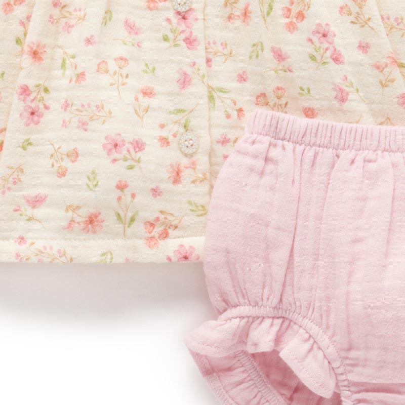 purebaby organic seaside bloomer set organic cotton baby clothes