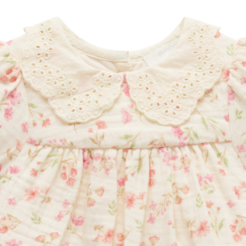 purebaby seaside romper floral organic cotton baby clothes