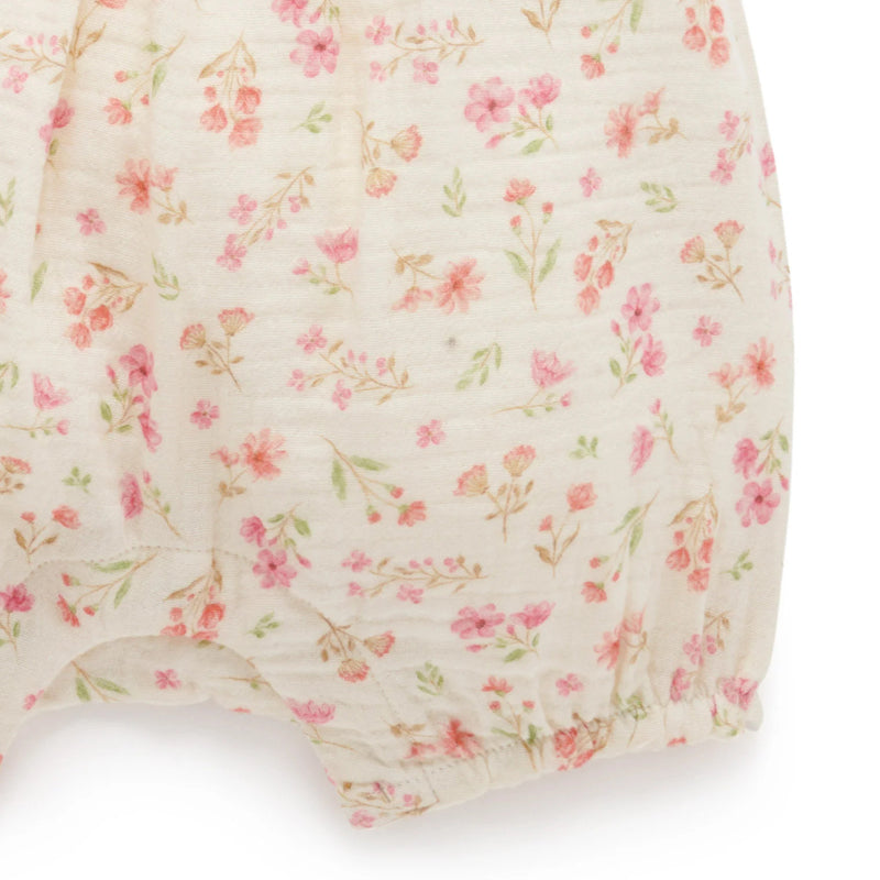 purebaby seaside romper floral organic cotton baby clothes