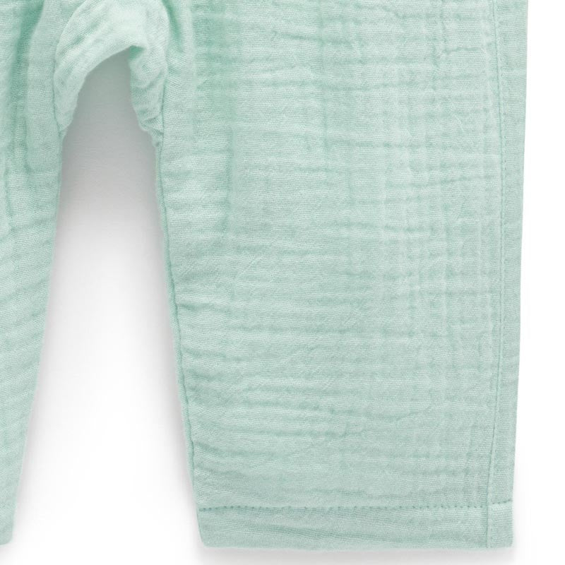 purebaby slouchy crinkle pants organic cotton baby pants