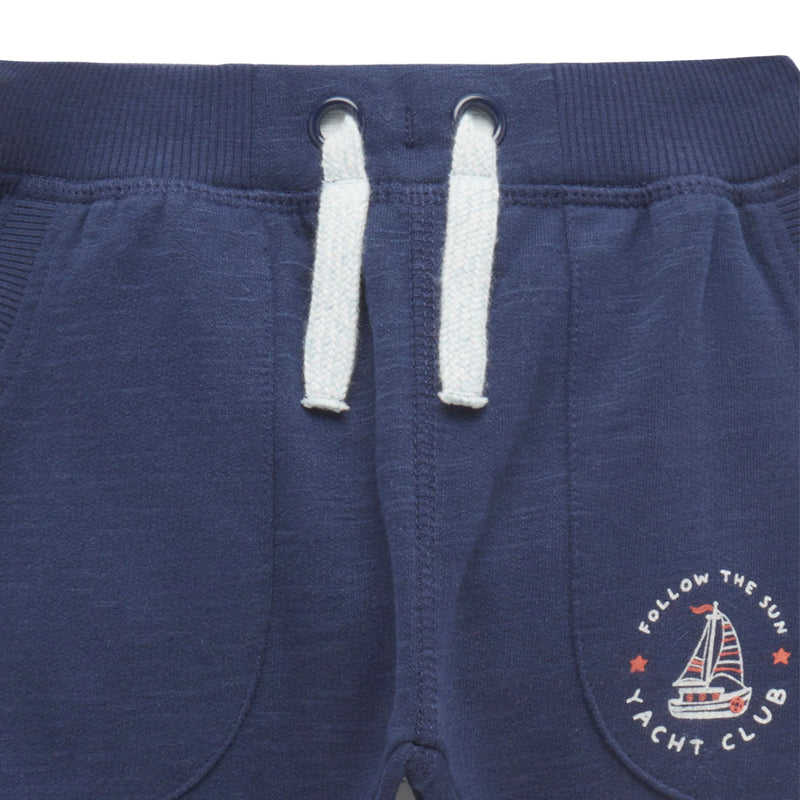 purebaby marine slouchy pants organic cotton baby pants