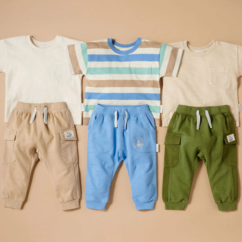 purebaby slouchy pants ocean baby pants
